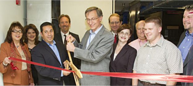 A ribbon cutting at CARC